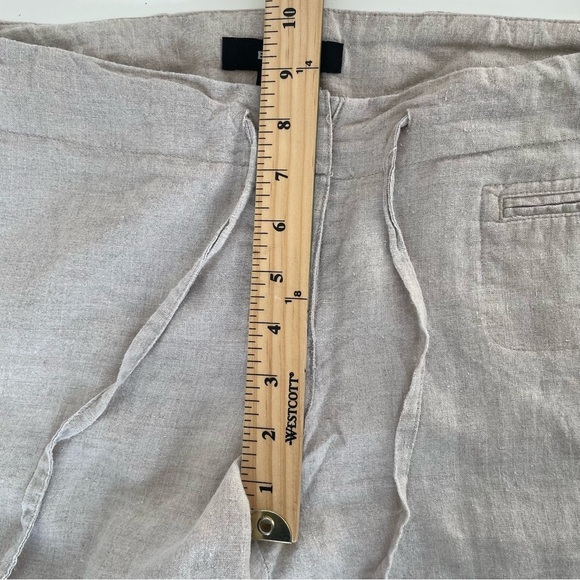Express Women's Cream 100% Linen Flare Leg Pants Trousers Size 5/6 - Picture 7 of 8
